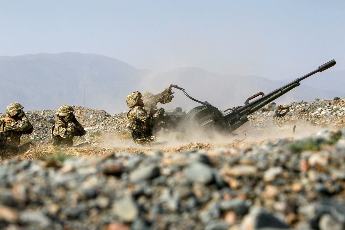 Kyrgyz Servicemen take part in CSTO Military Drills Sep 2021. Image source: Reuters
