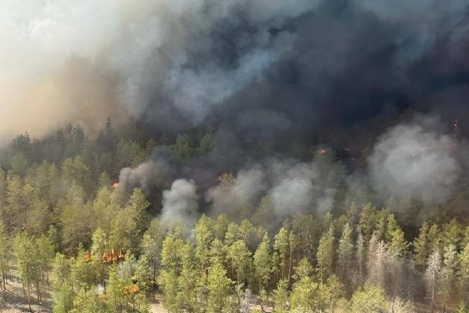 Wildfires in Eastern Kazakhstan. Image source: AKI Press